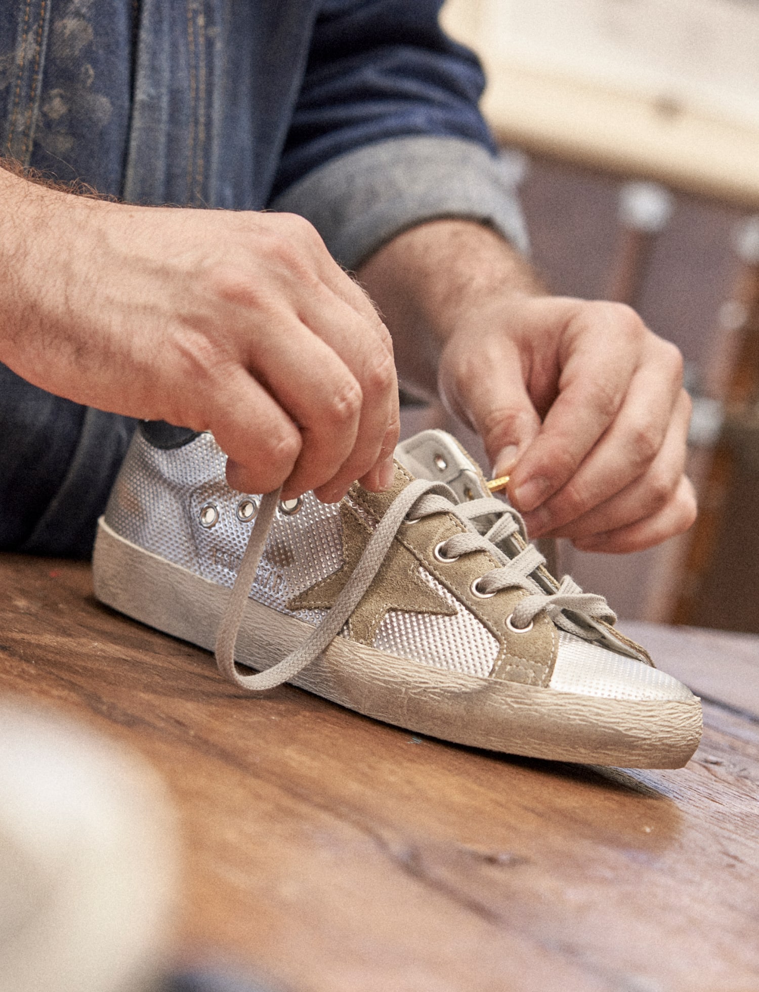 How to lace up sneakers Golden Goose