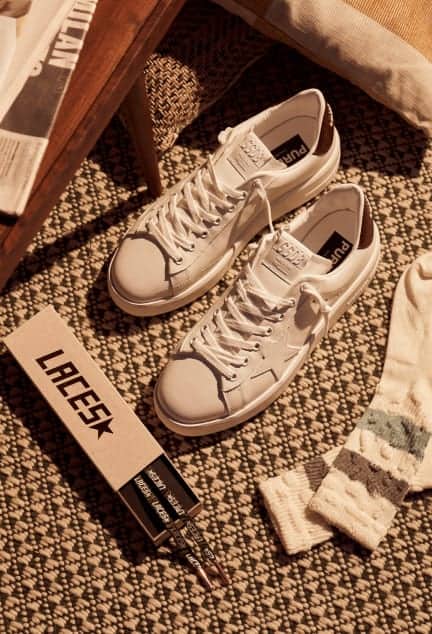 Gold Francy sneakers with handwritten lettering and leopard-print detail |  Golden Goose