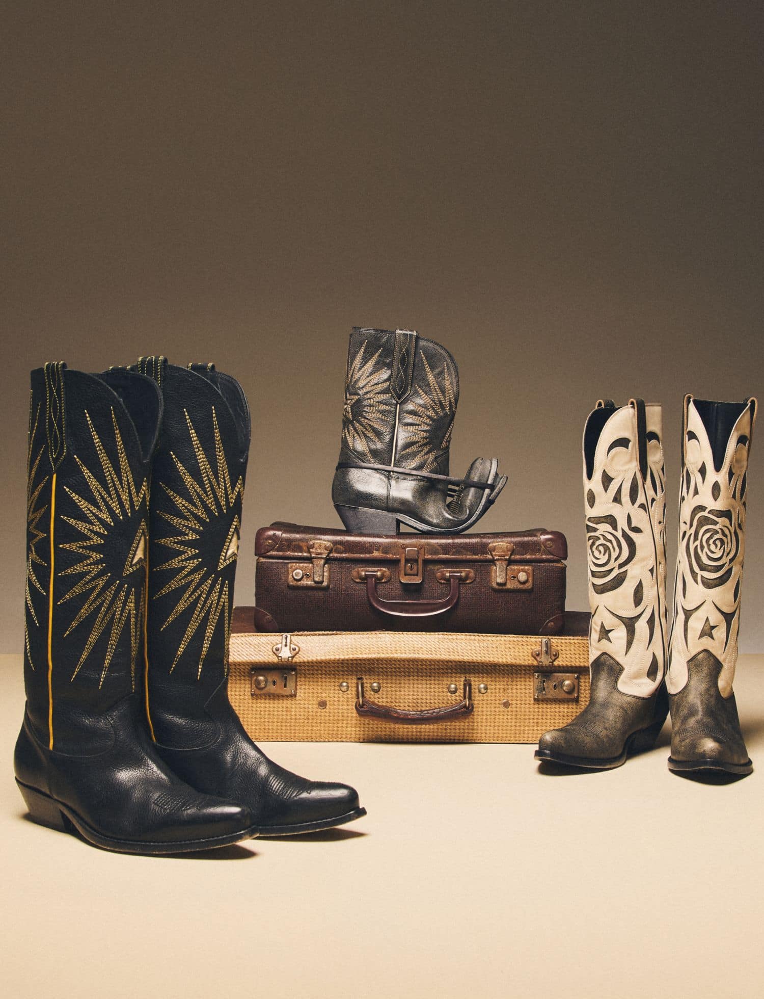 golden-boots-on-a-couple-of-suitcases