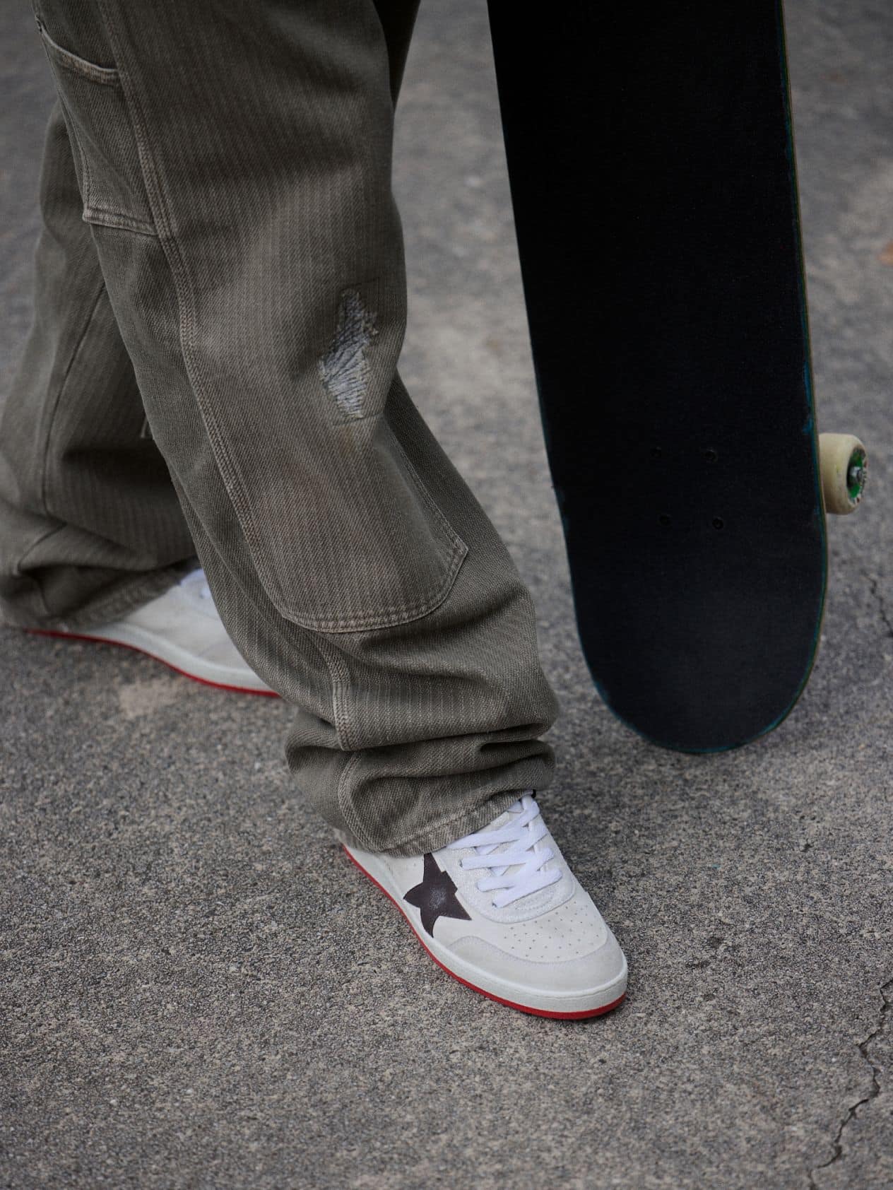 view-of-a-skaters-golden-goose-sneaker