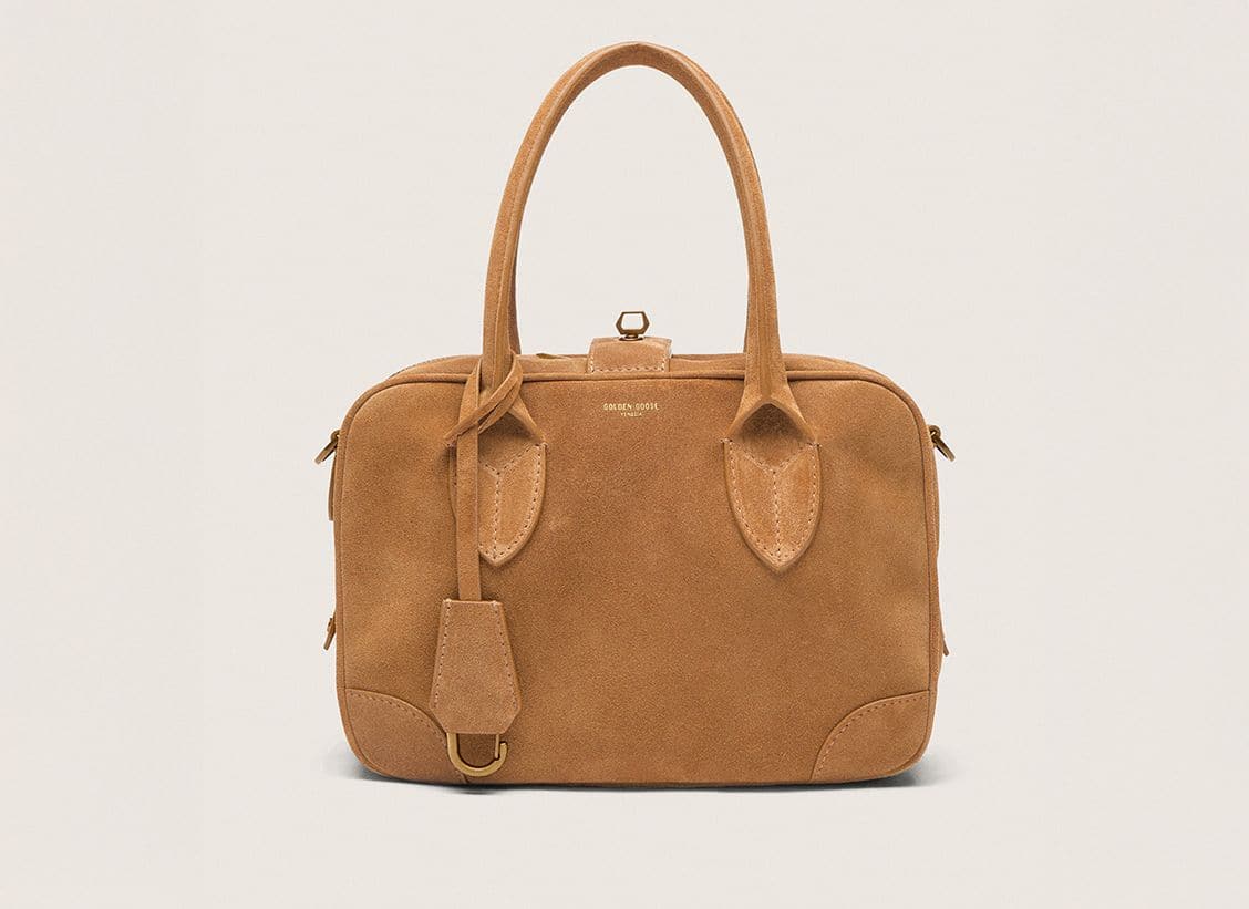 GOLDEN  / ゴールデングース　VITA BAG Vita Bag in smooth black leather with gold details