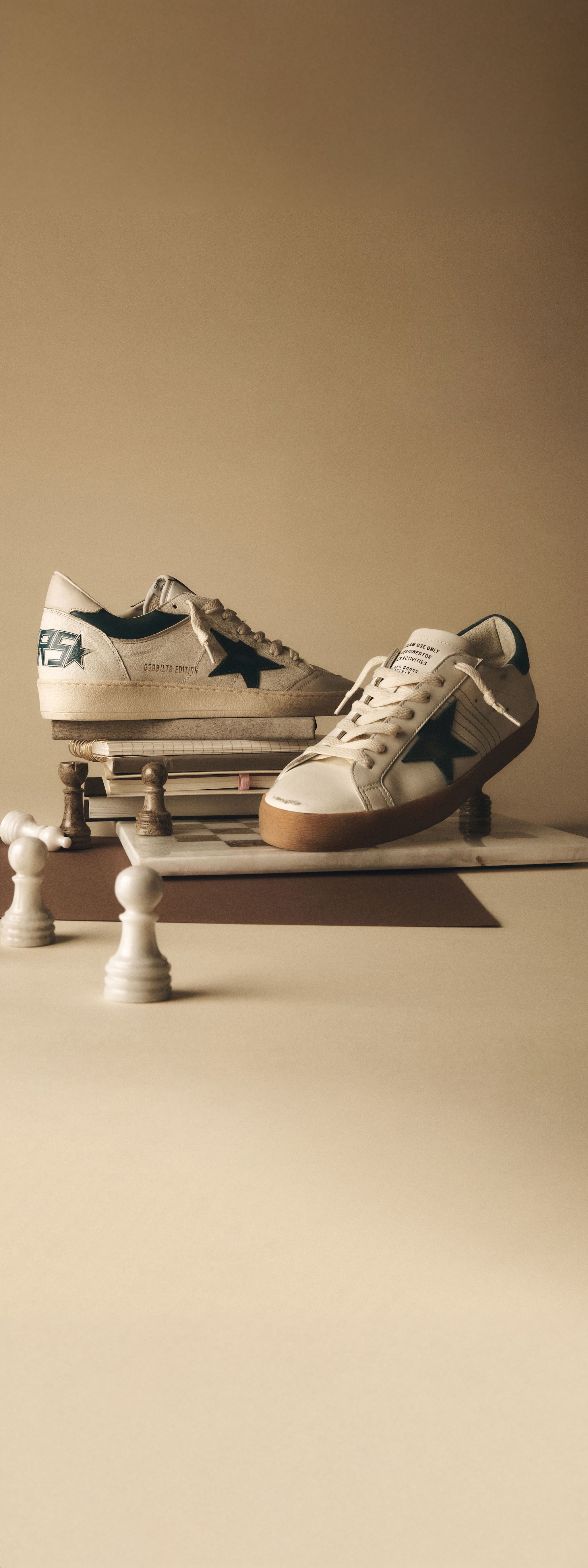 pair-of-men-sneakers-on-a-chess-game-table