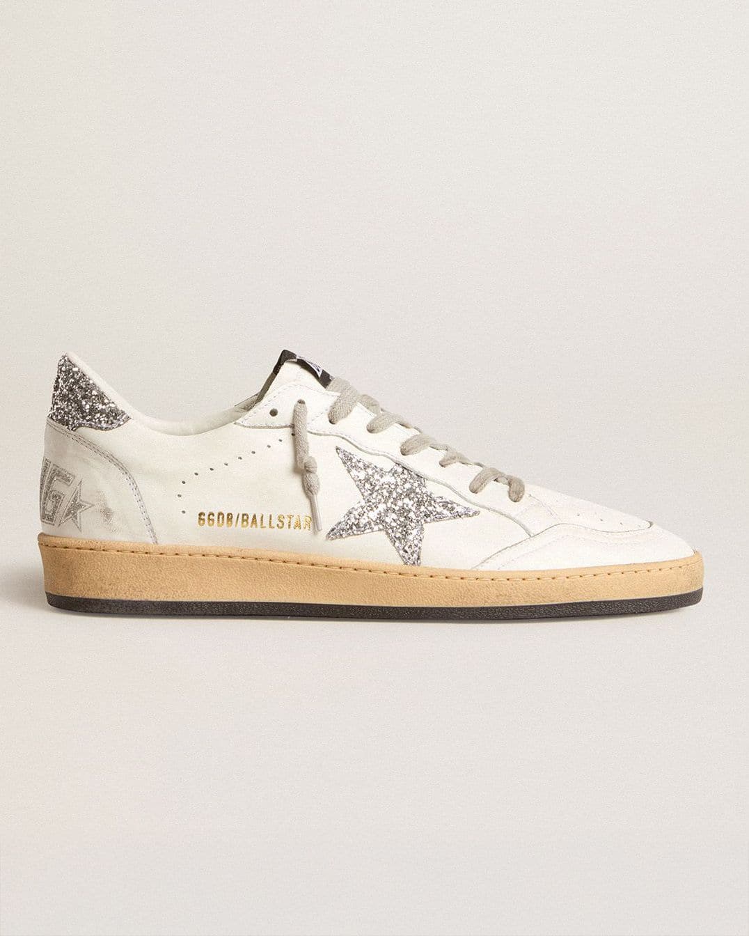 Men's Ball Star Wishes in white nappa leather with a bright blue