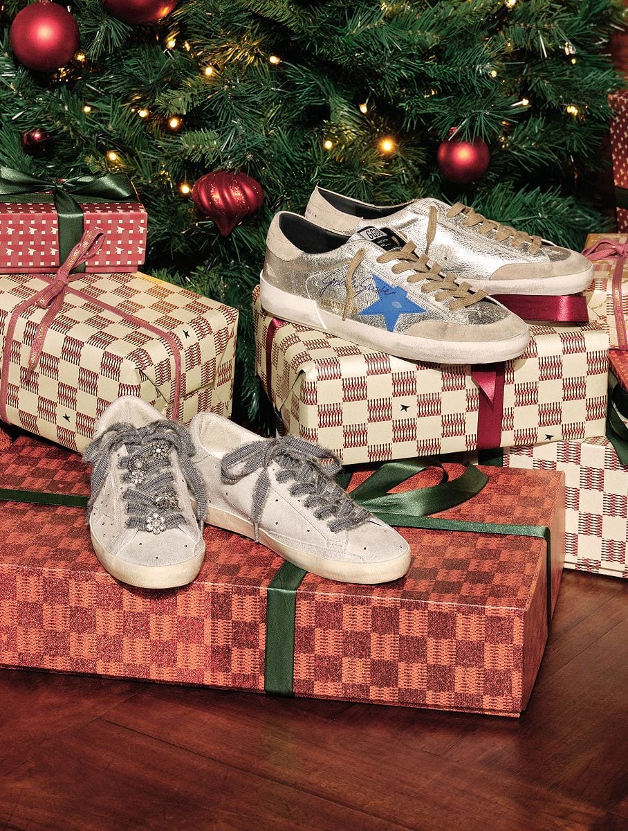 white-super-star-sneakers-and-silver-super-star-sneakers-with-christmas-tree