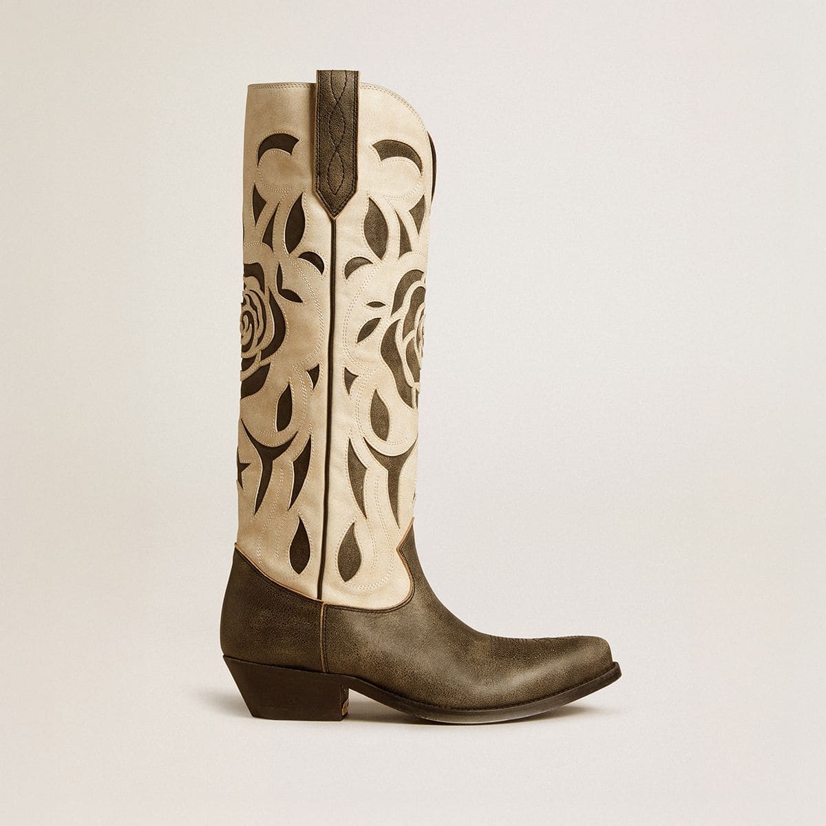 brown-and-beige-decorated-boots