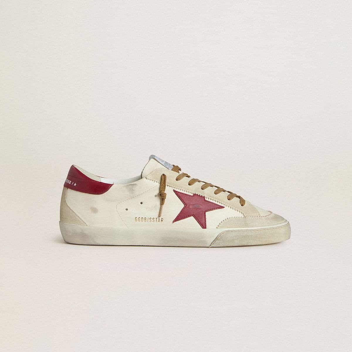 Men’s-white-super-star-with-bordeaux-star