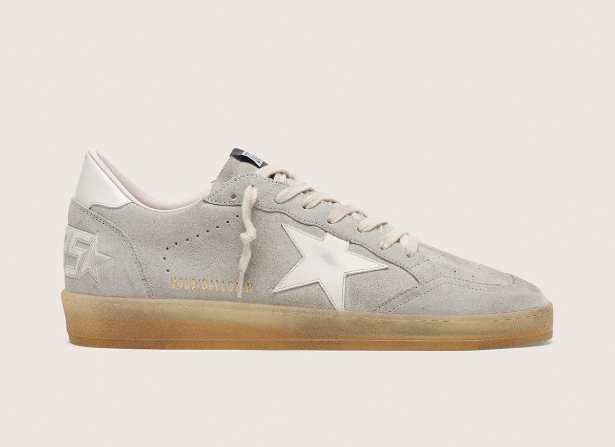 Men's Ball Star in crocodile-print nubuck with burgundy suede star