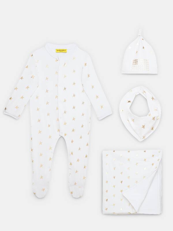 Babies&rsquo; gift set with gold stars