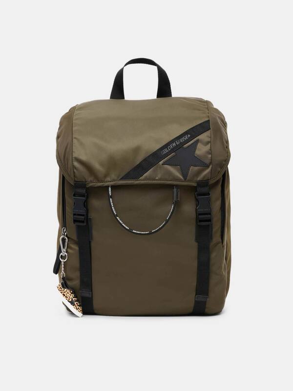 Olive-green nylon Journey backpack