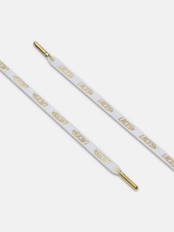 Women's white laces with gold laces print