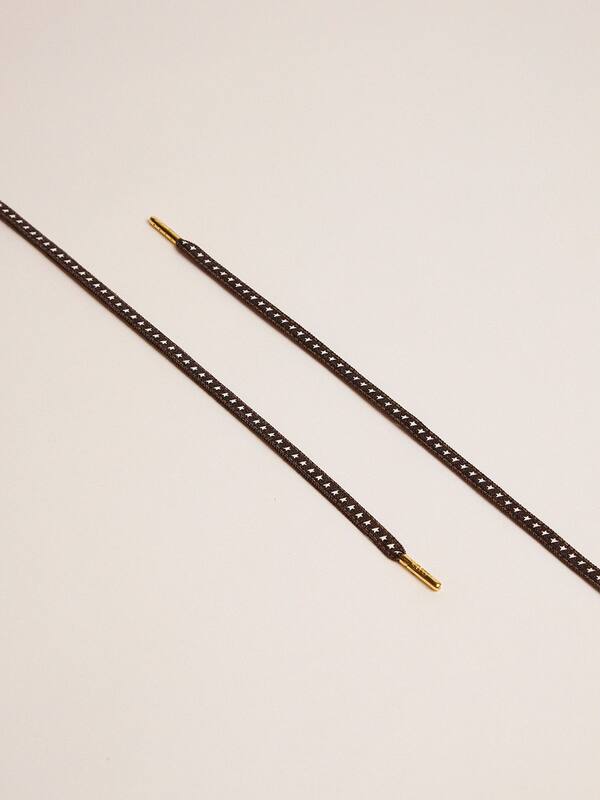 Denim laces with white stars