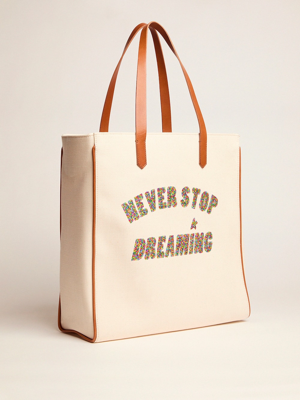 Golden Goose - Tasche California North-South „Never Stop Dreaming“-Glitzer in 