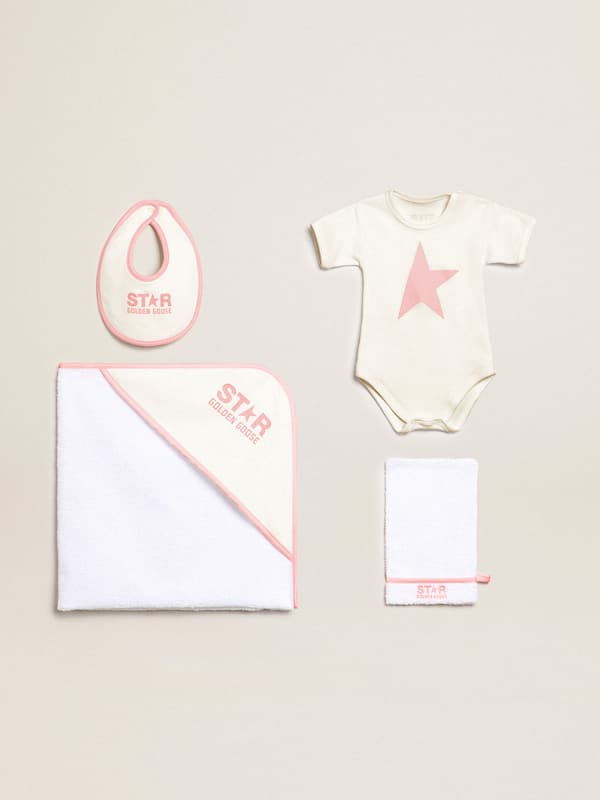 Golden Goose - Gift set in white with pink trim and logo in 