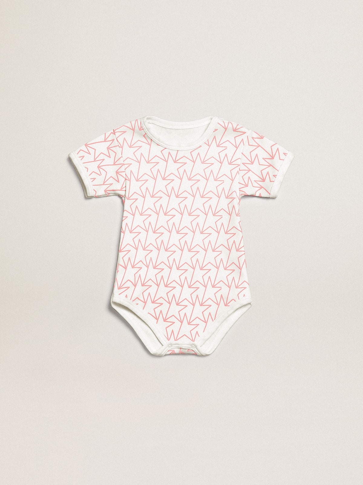 Golden Goose - Baby gift set di colore bianco con profili e stella rosa in 