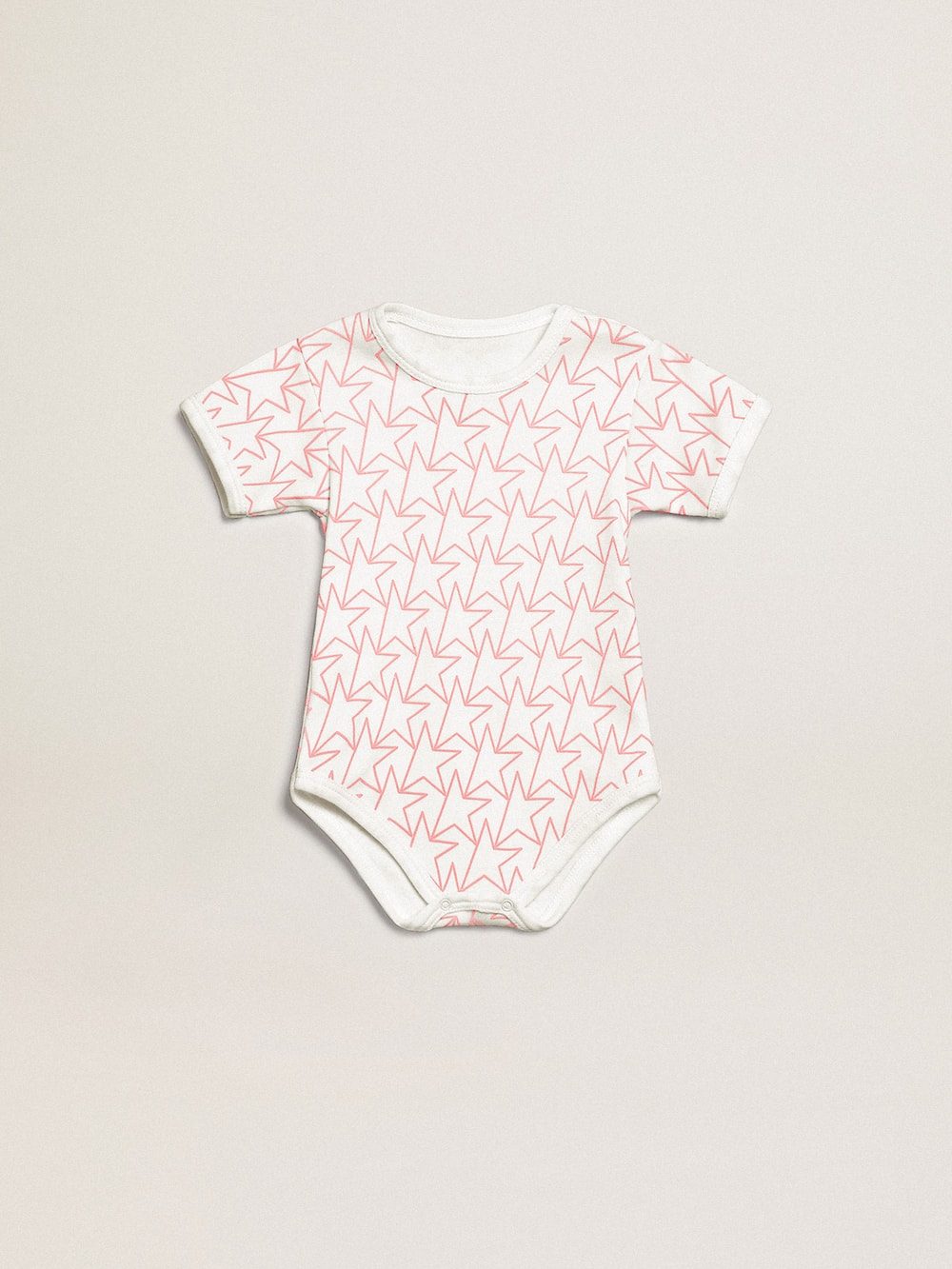 Golden Goose - Conjunto de presente de bebê branco com acabamento e estrela rosa in 