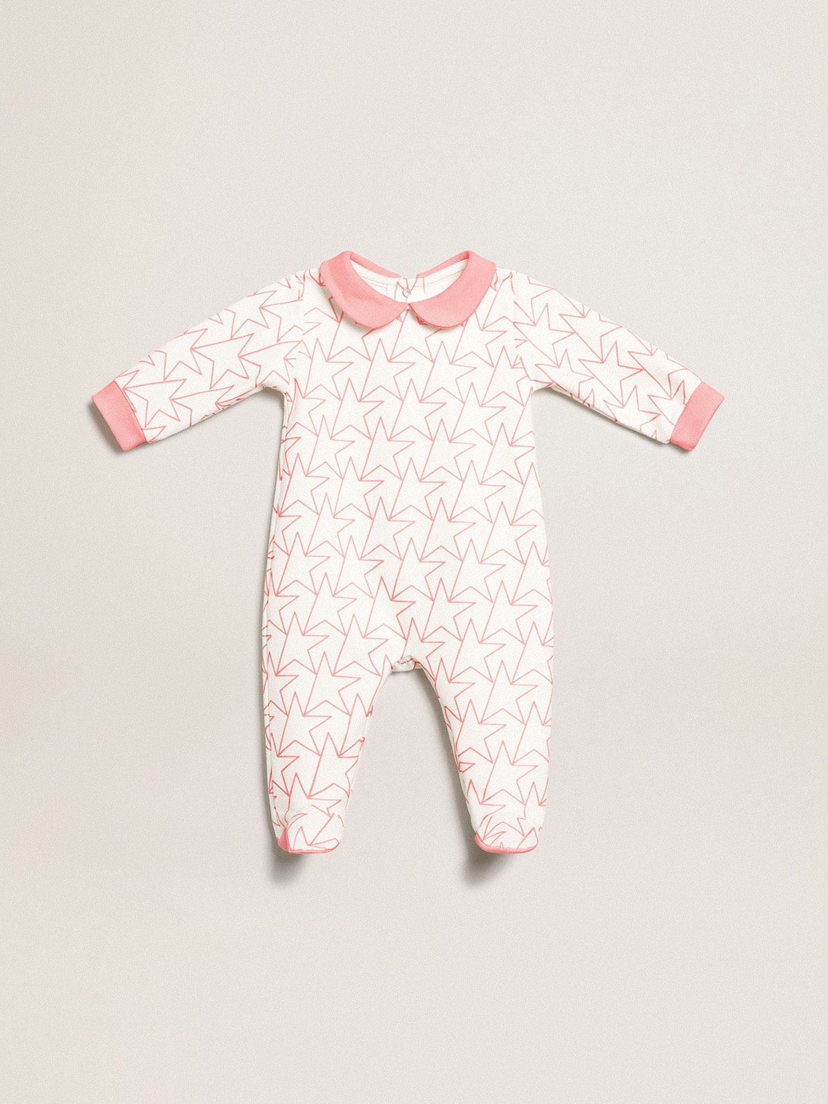 Golden Goose - Baby gift set di colore bianco con profili e stella rosa in 