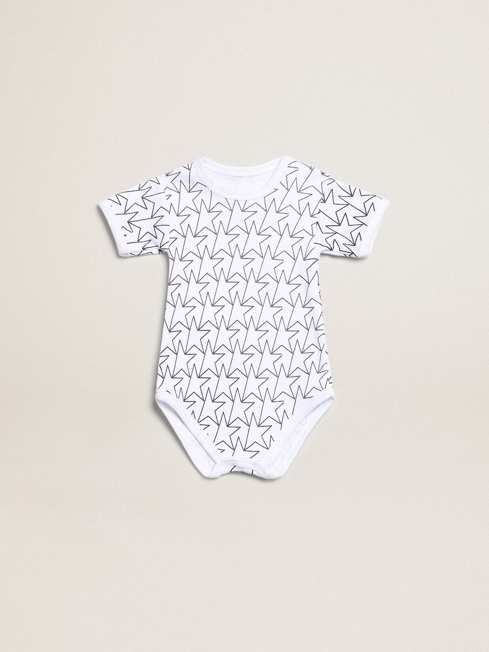 Golden Goose - Conjunto de presente de bebê branco com acabamento e estrela azul-marinho in 