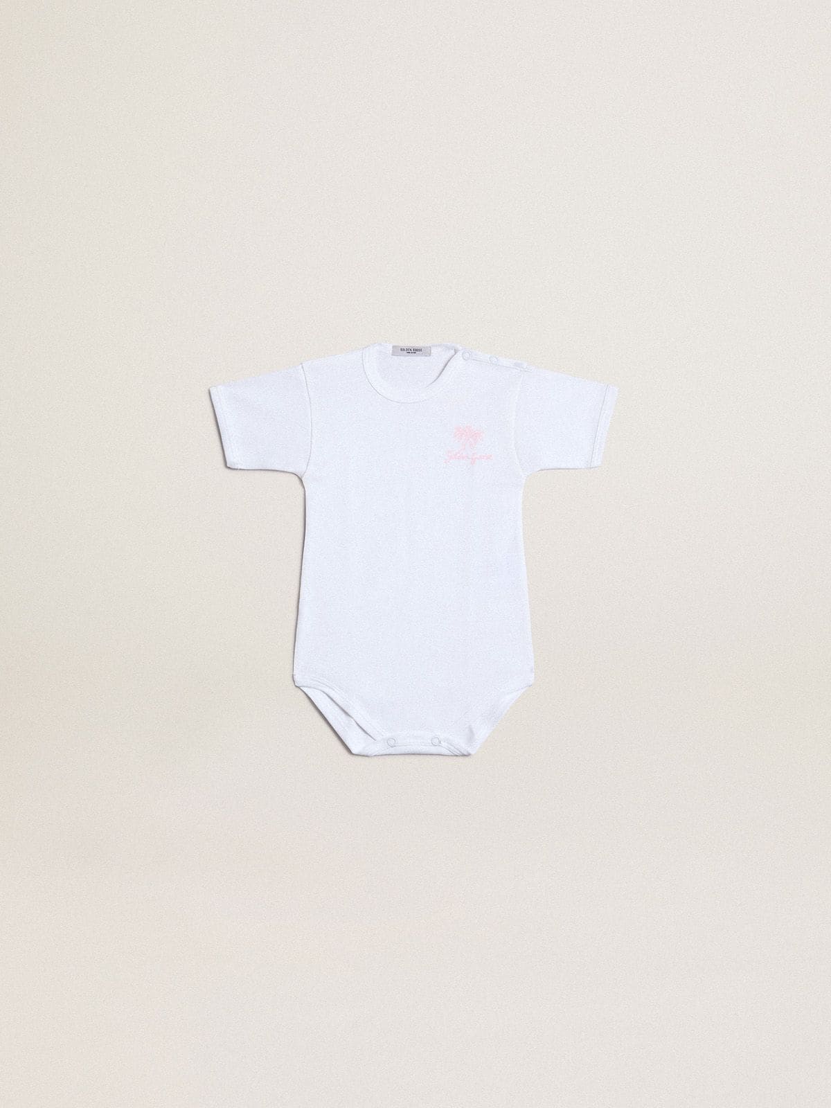 Golden Goose - Baby-Geschenkset in Weiß mit rosafarbenem Palmenprint  in 