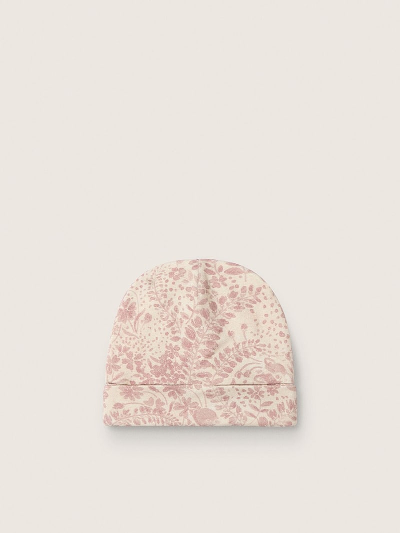 Golden Goose - Cremefarbenes Babyset mit altrosafarbenem Blumenprint in 