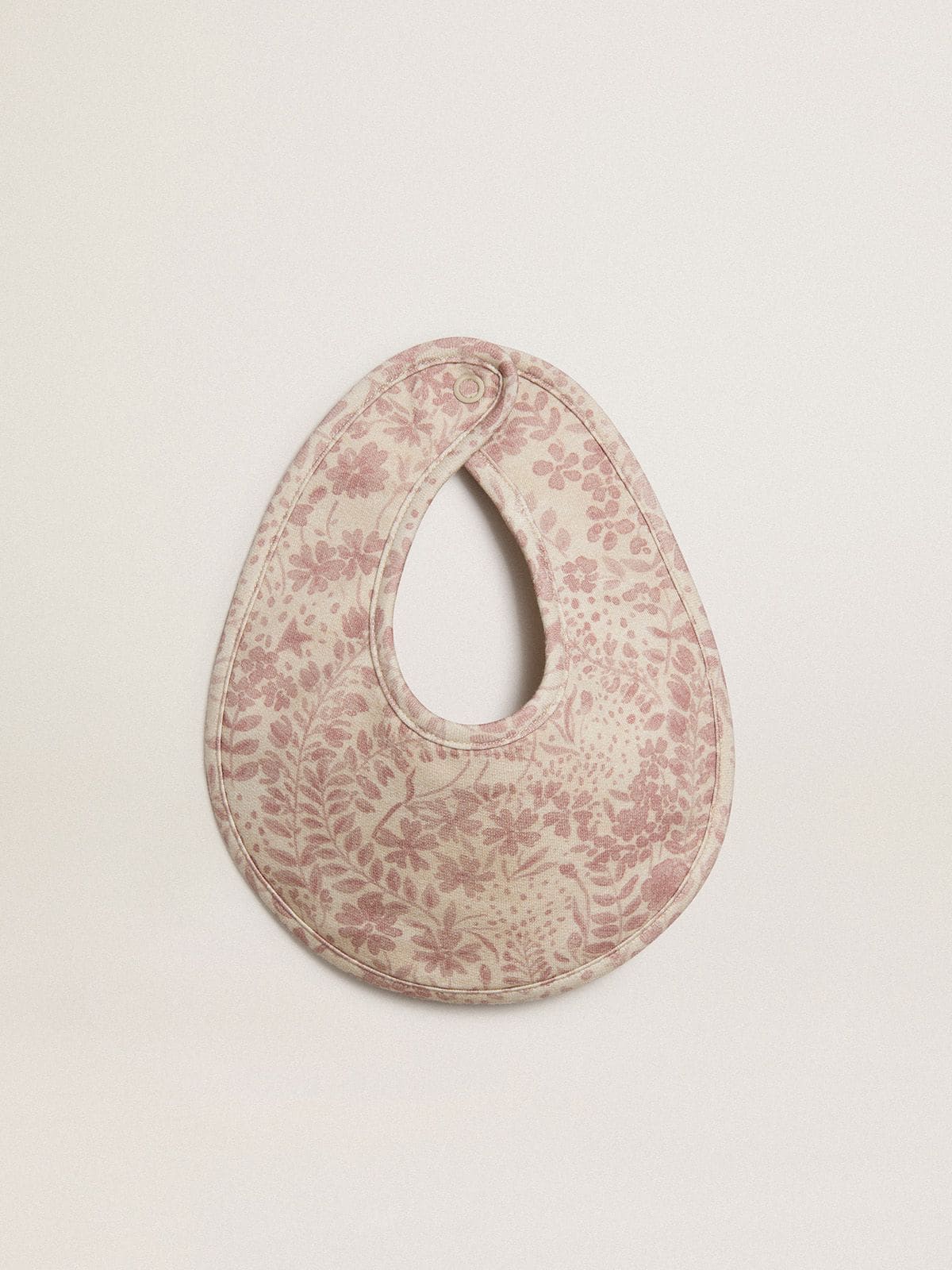 Golden Goose - Cremefarbenes Babyset mit altrosafarbenem Blumenprint in 