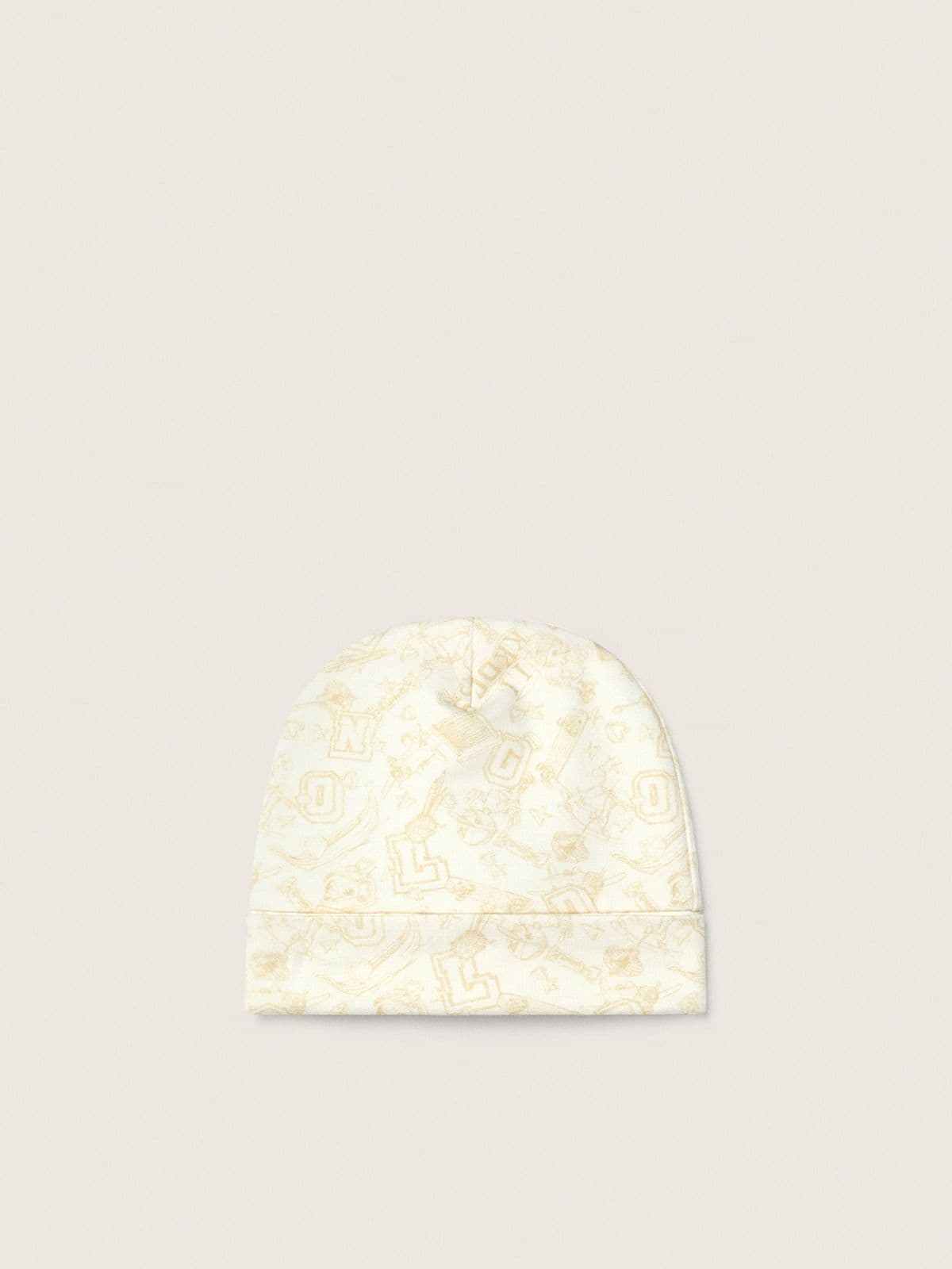 Golden Goose - Baby-Geschenkset aus weißer Baumwolle mit Maskottchen-Druck in Pfirsichrosa in 