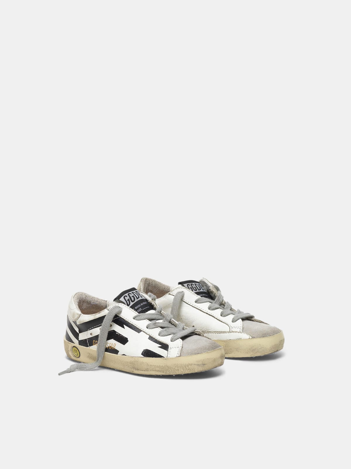 Golden Goose - Super-Star sneakers with screen-printed GGDB flag in 