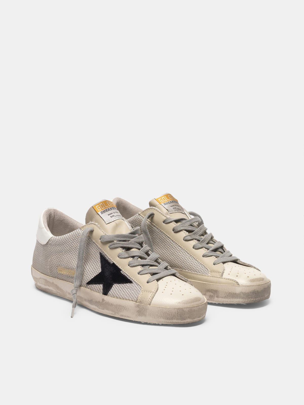 Golden Goose - Super-Star sneakers in leather with mesh insert in 