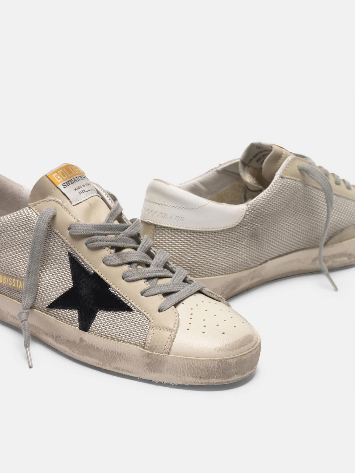 Golden Goose - Super-Star sneakers in leather with mesh insert in 