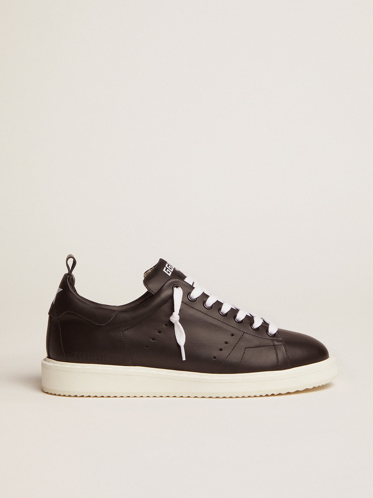 Golden Goose - Starter sneakers in leather with printed star on the heel tab in 