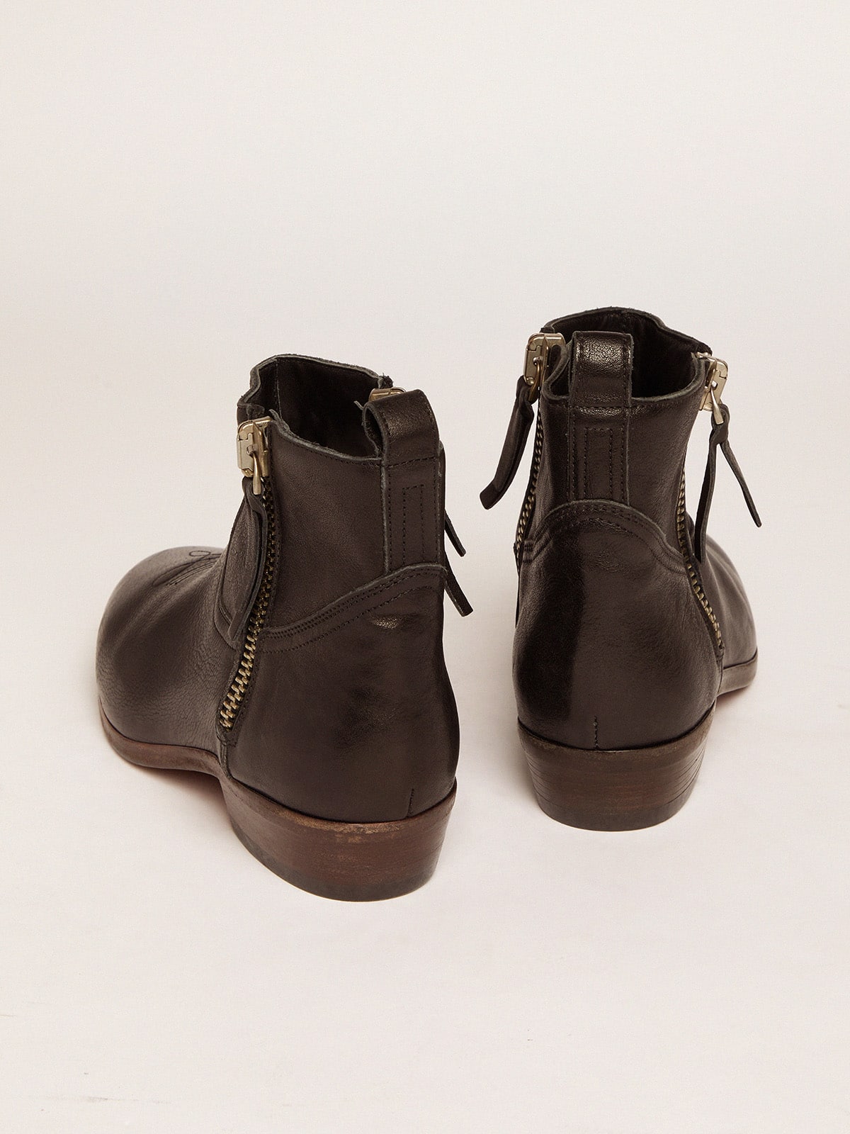 Golden Goose - BOOTS VIAND BLACK LEATHER in 