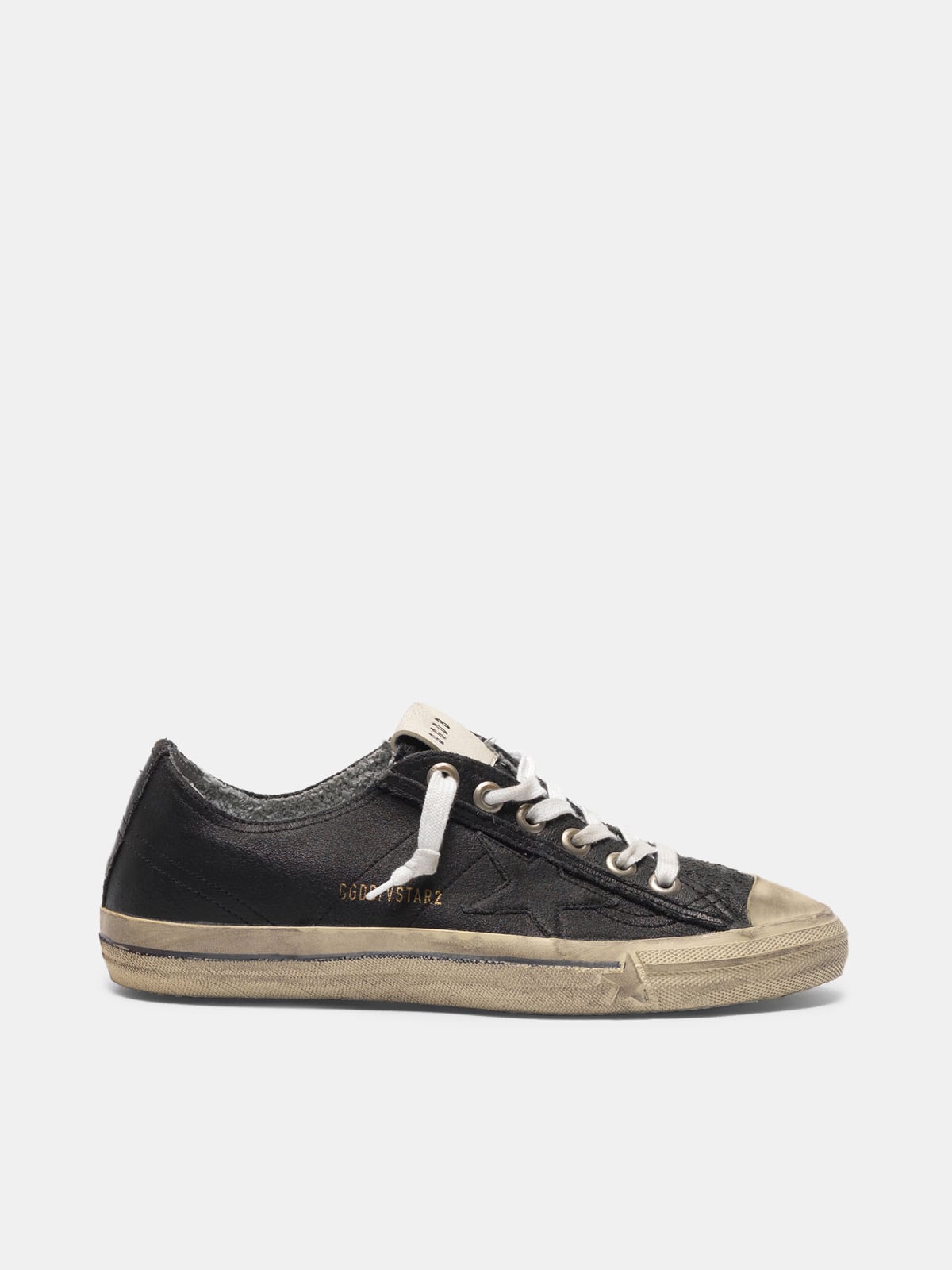 Golden Goose - V-STAR sneakers in vintage-effect leather in 