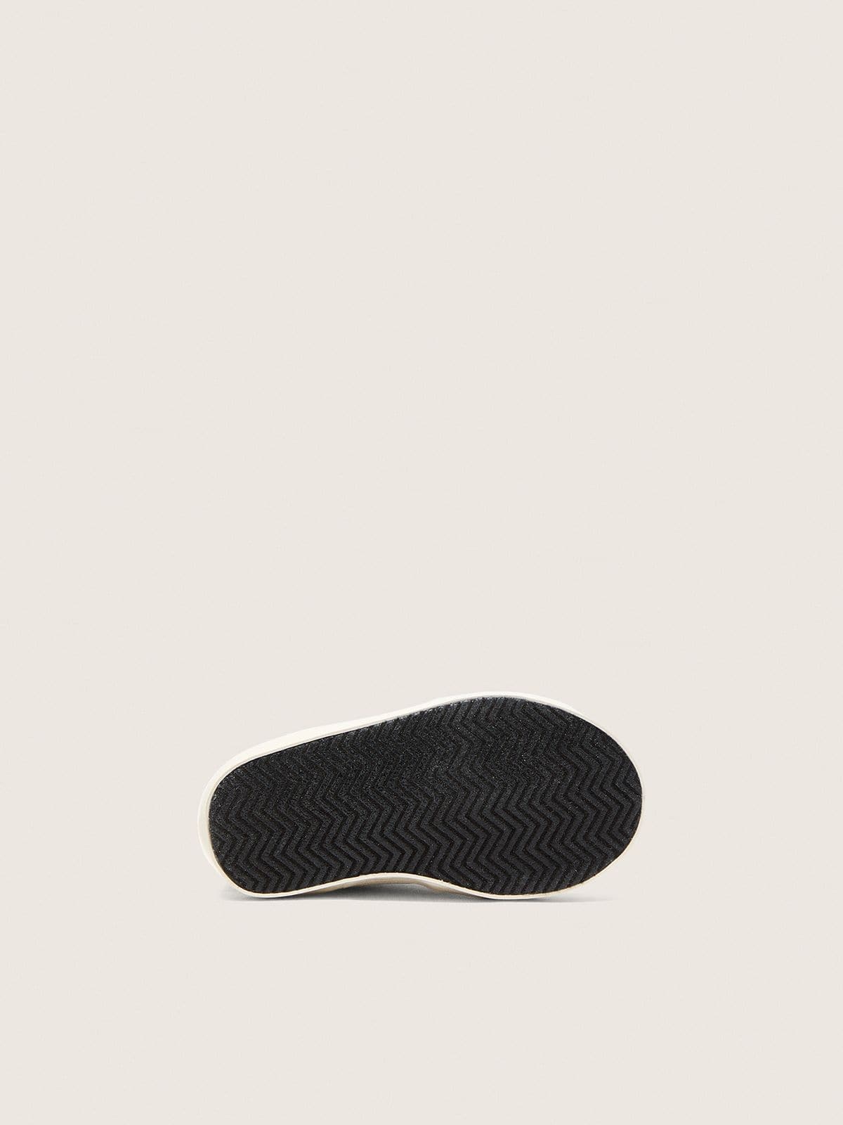 Golden Goose - Baby School de napa com estrela de suede bege e estampa mascote in 