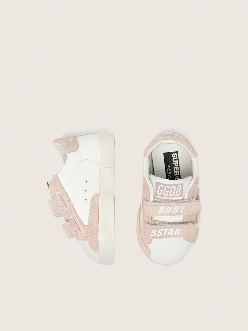 Golden Goose - Baby School aus Nappa mit rosa Raulederstern und Maskottchen-Print in 