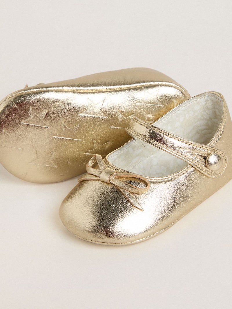 Golden Goose - Babyballerina Sofi aus goldfarbenem Metallic-Leder in 