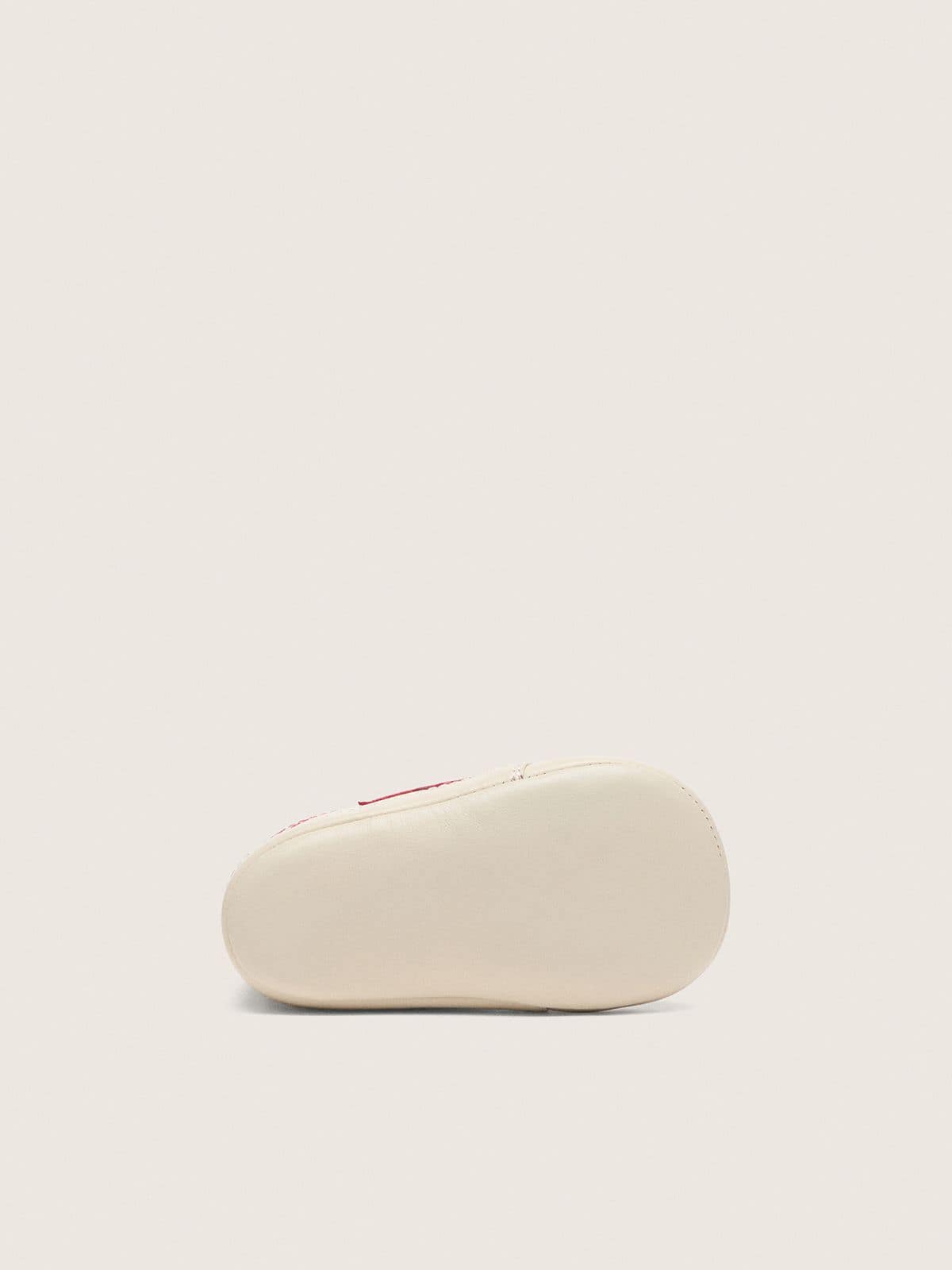 Golden Goose - Baby New Born in white leather with red star and stitching in 