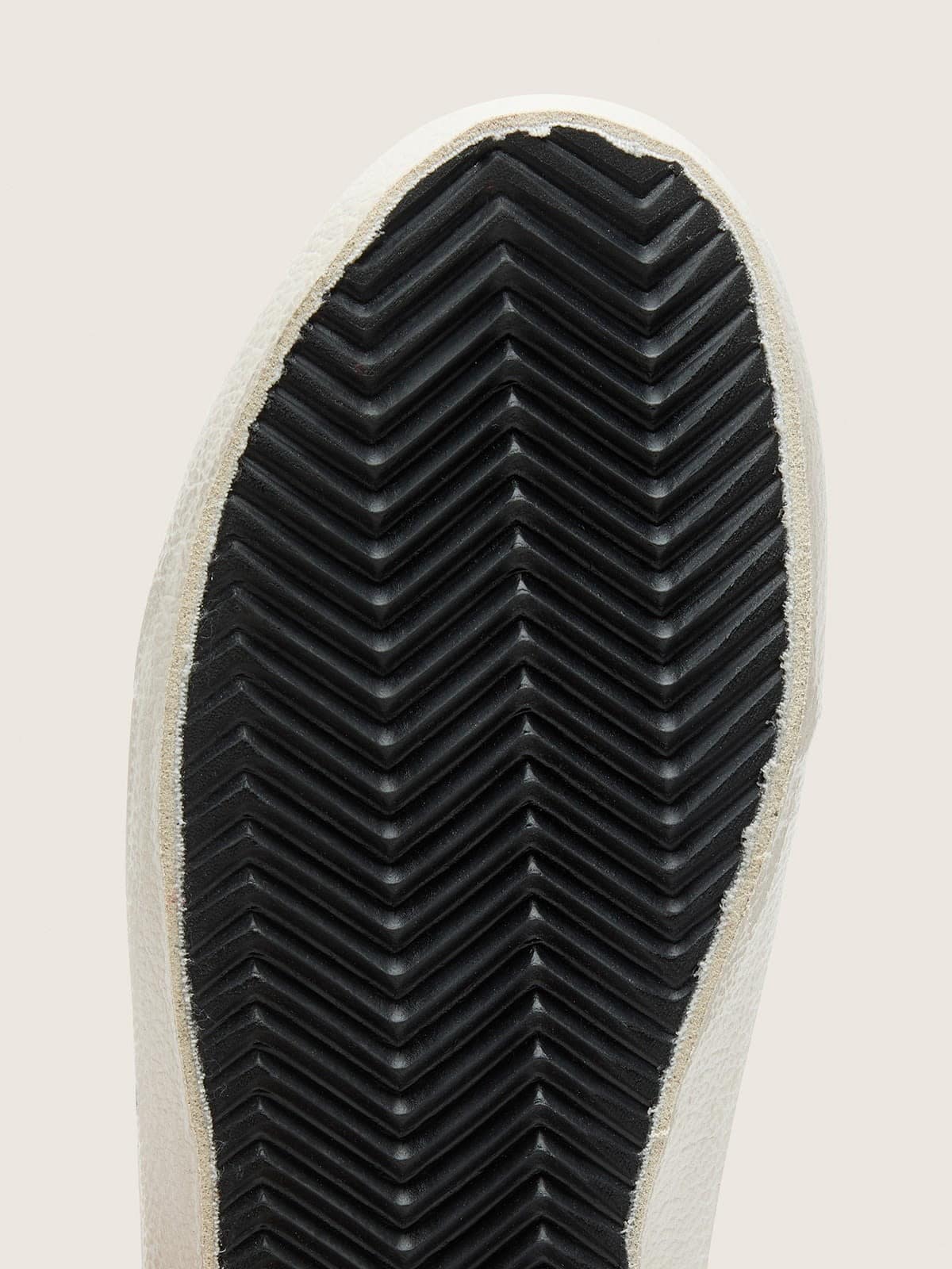 Golden Goose - Junior Super-Star in black leather with black glitter star in 