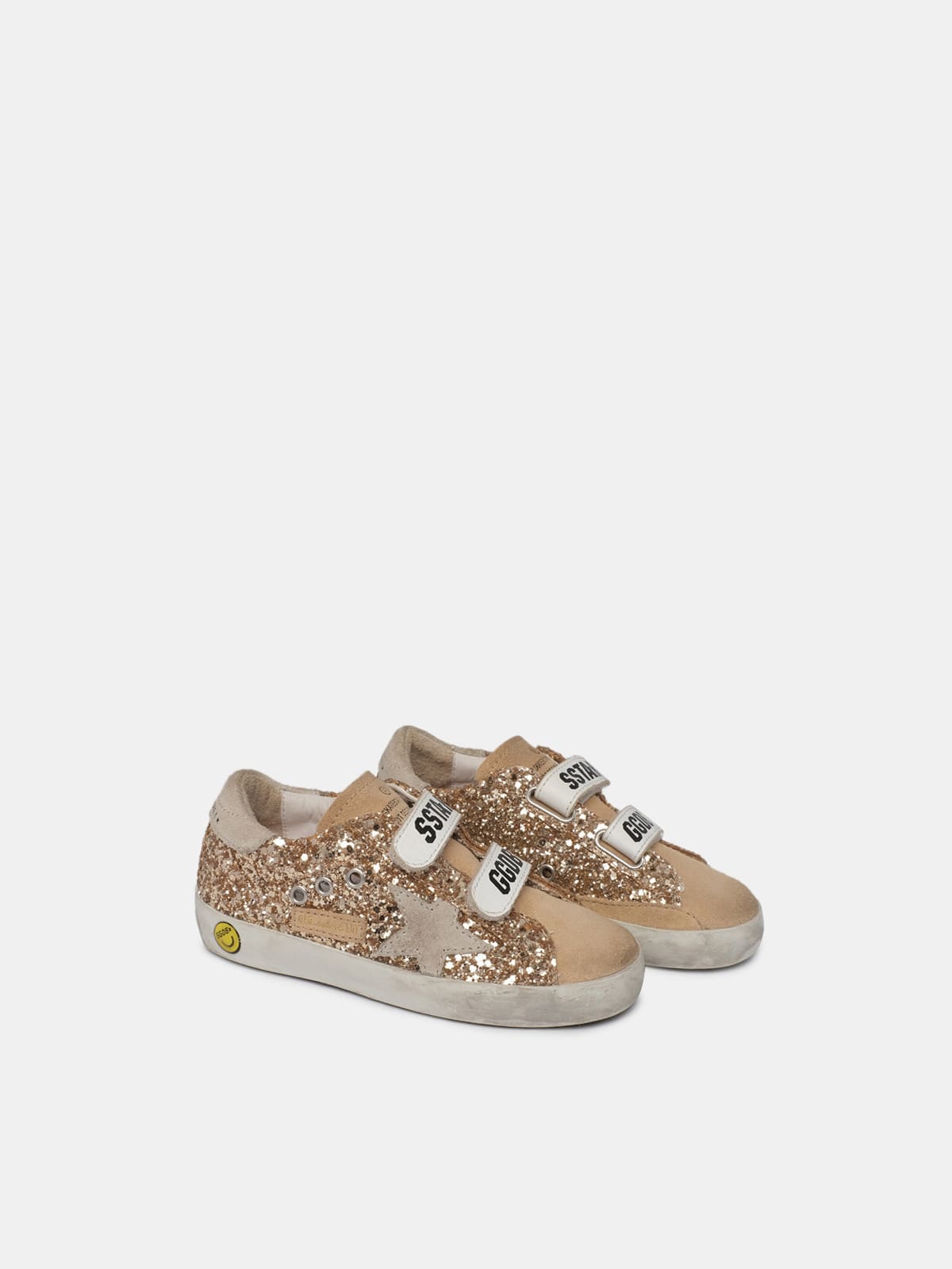 Golden Goose - Old School sneakers with gold glitter in 