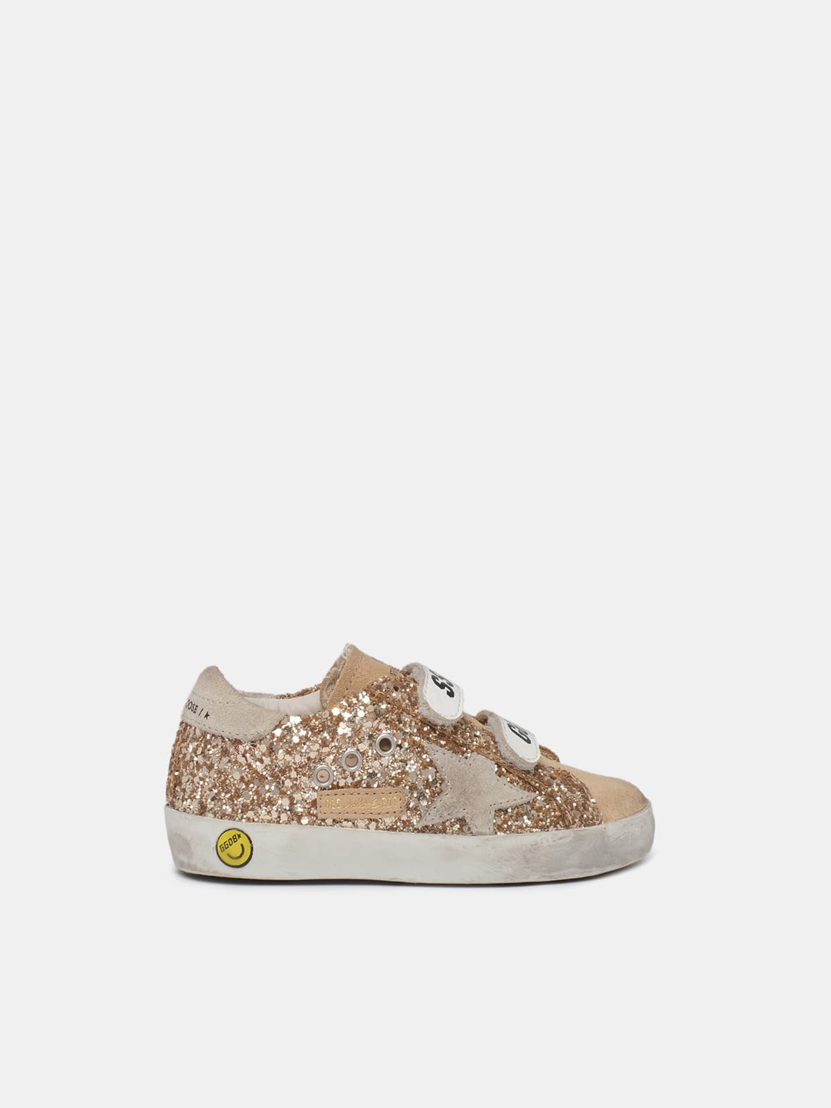 Golden Goose - Old School sneakers with gold glitter in 