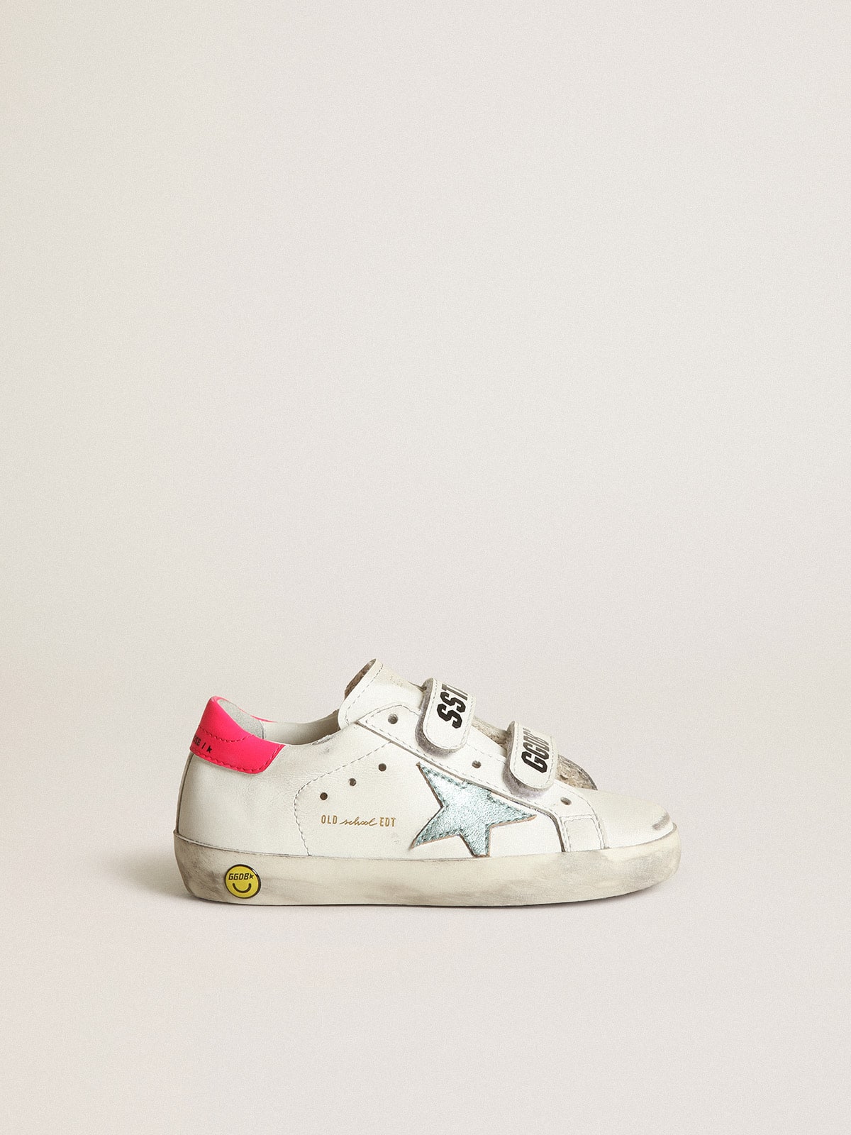 Golden Goose Old School Junior With Star Leather Laminated Aquamarine, , Size: 24