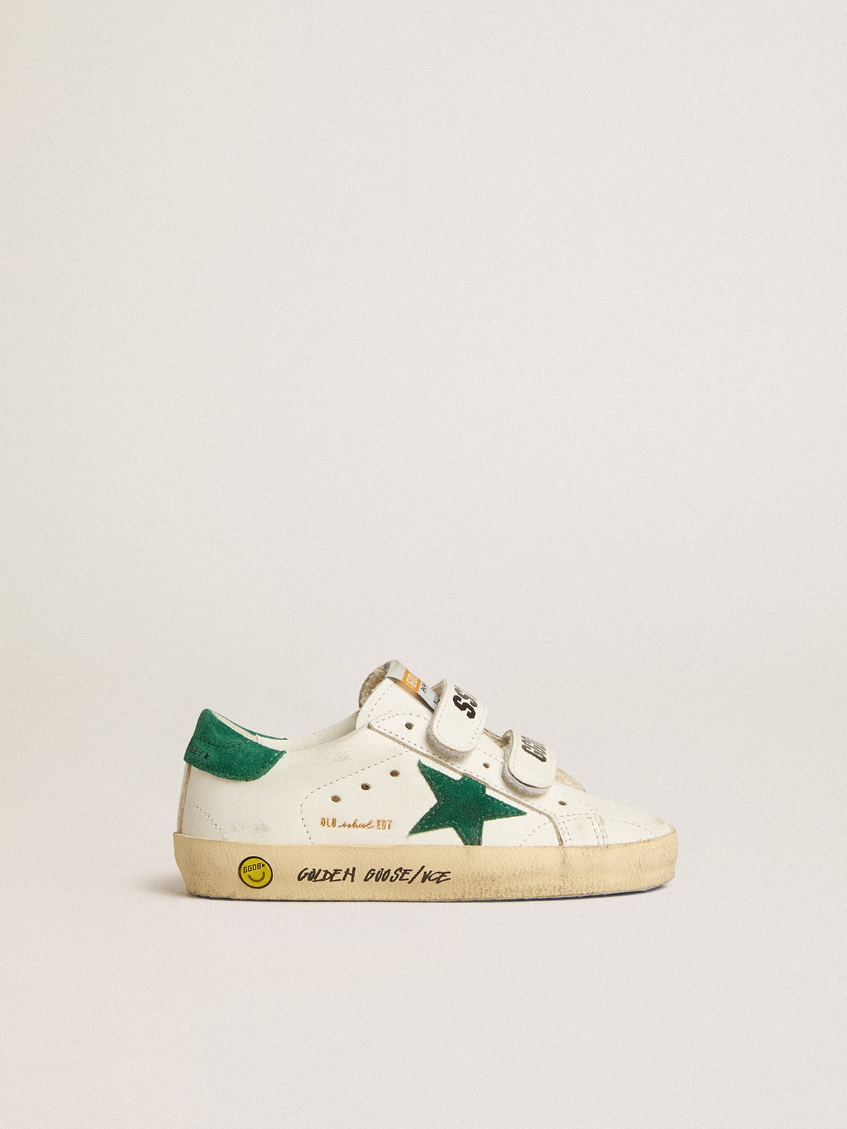 Golden goose superstar bambino verde on sale