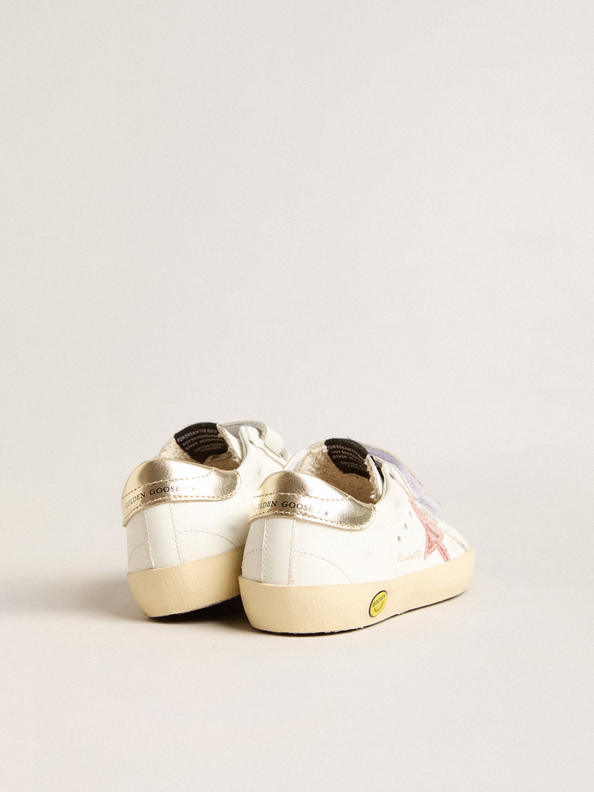 Golden Goose - Junior Old School with metallic peach leather star in 