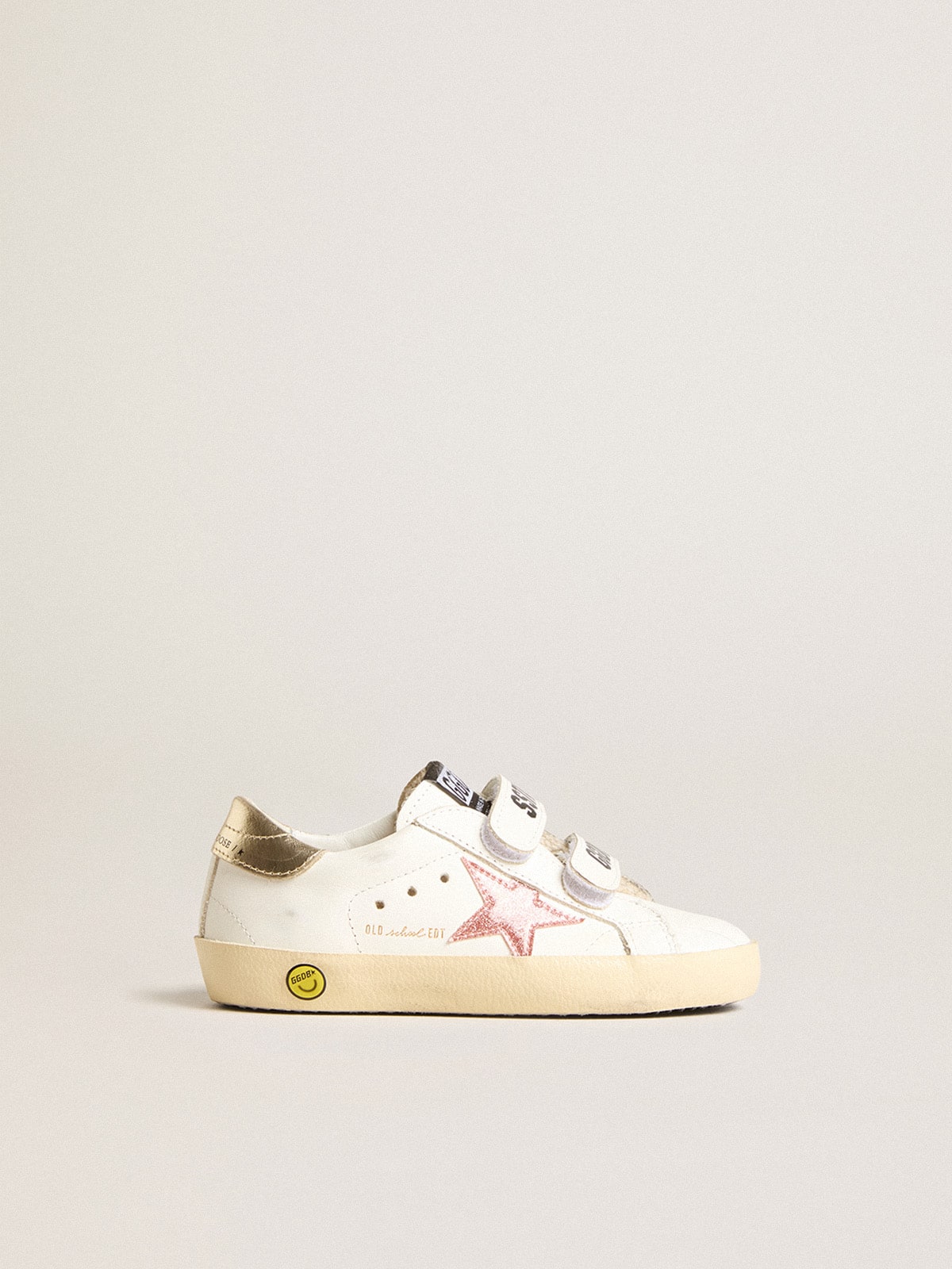 Golden Goose - Junior Old School with metallic peach leather star in 