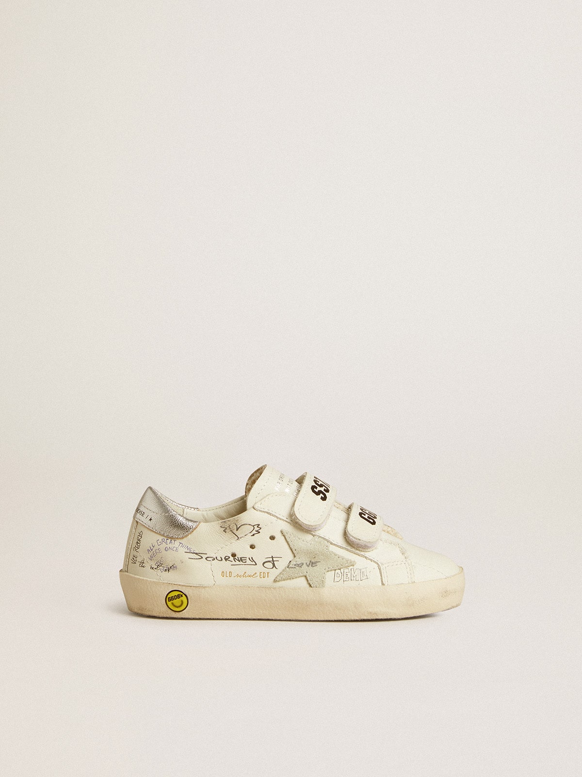 Old School Junior with suede star and metallic leather heel tab Golden Goose