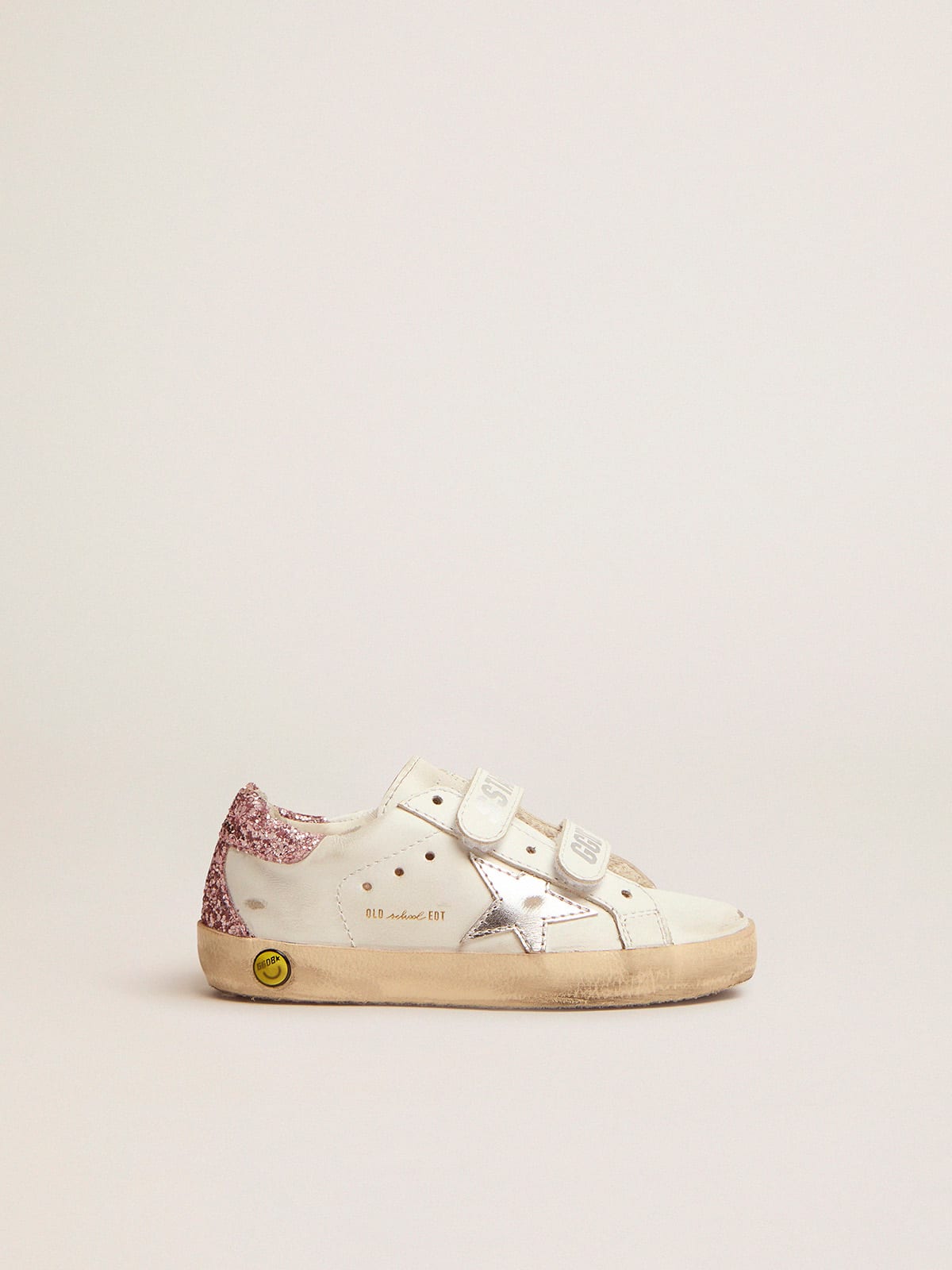 Golden Goose - Junior Old School sneakers with glitter heel tab and silver star   in 