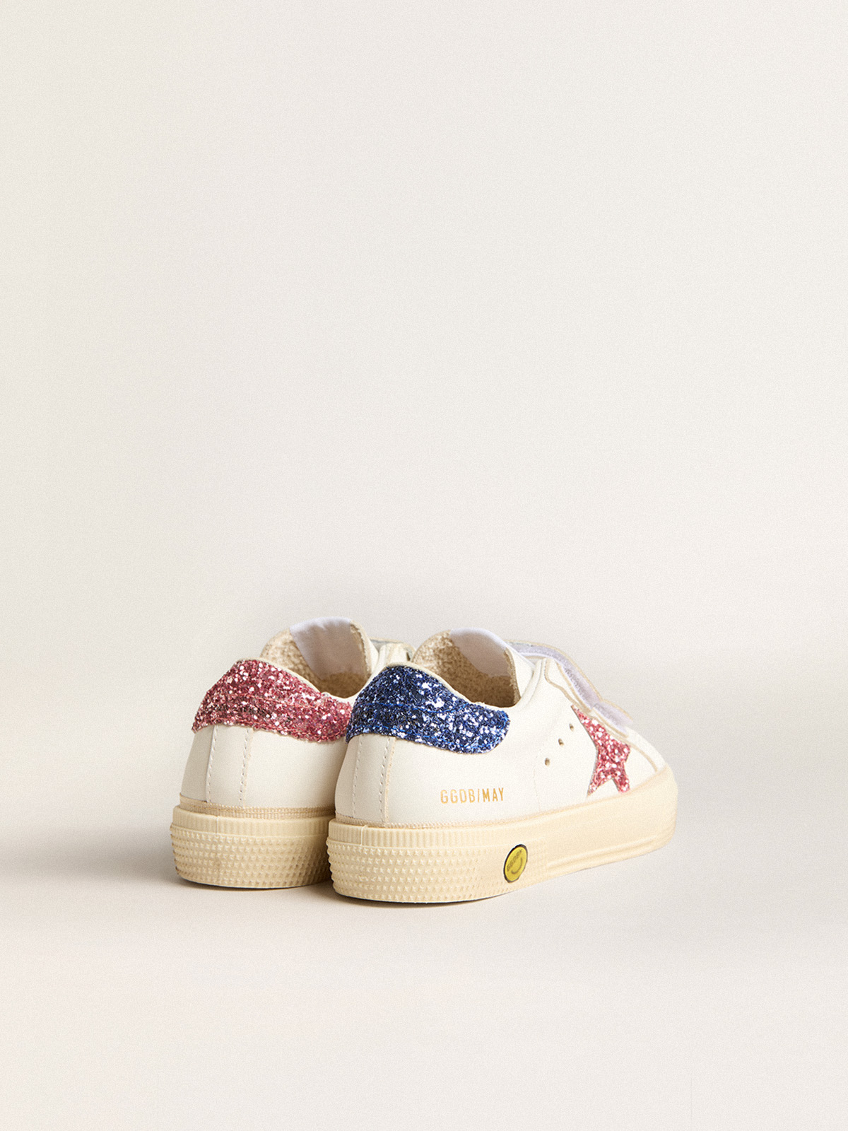 Golden Goose - May School ジュニア レザー グリッタースター&ヒールタブ in