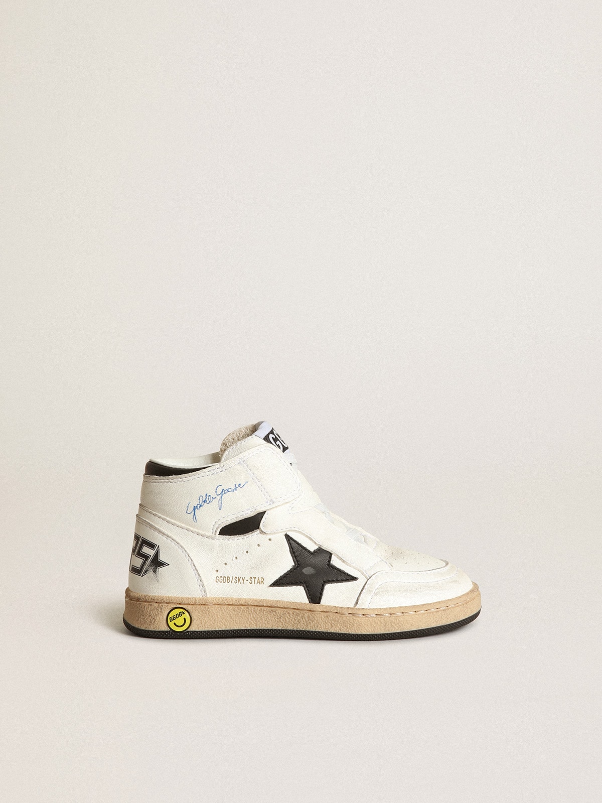 Hi Star with silver glitter star and dove-gray nubuck heel tab | Golden  Goose