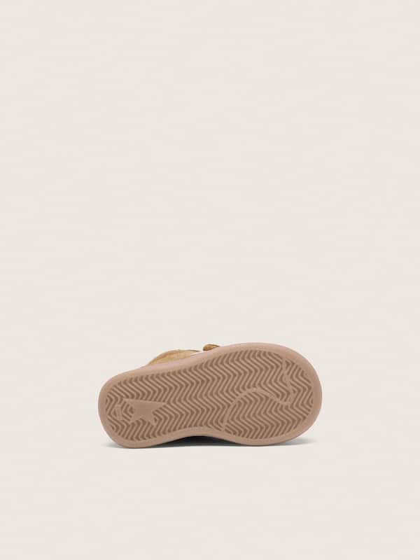 Golden Goose - Junior June in tobacco-colored suede with cream leather star in 