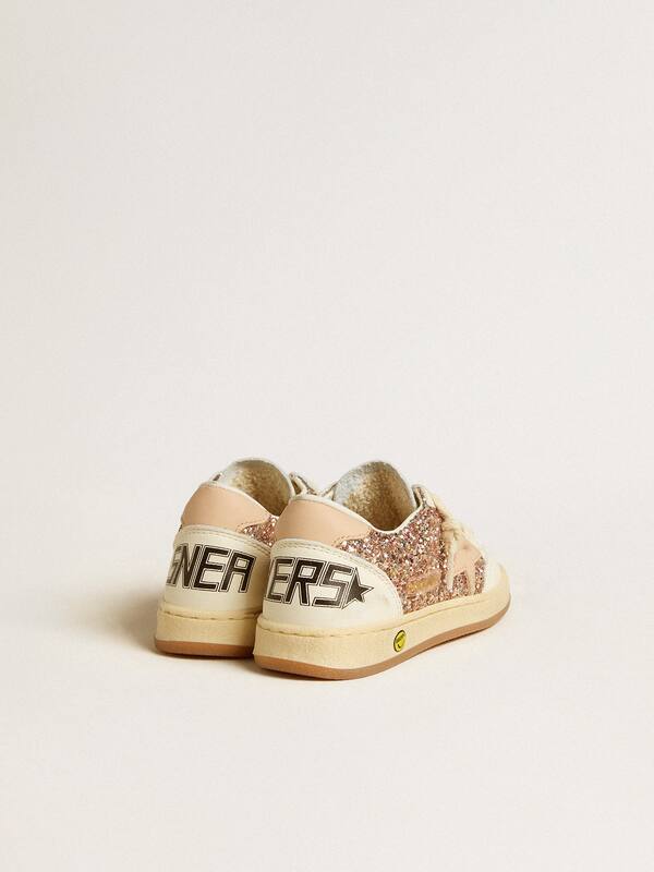 Golden Goose - Ball Star Junior in glitter and nappa with leather star and heel tab in 