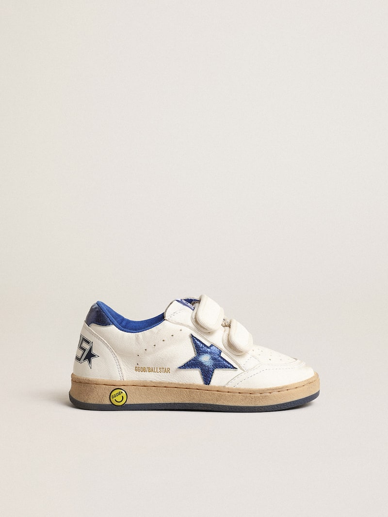 Ball Star Junior with blue metallic leather star and heel tab