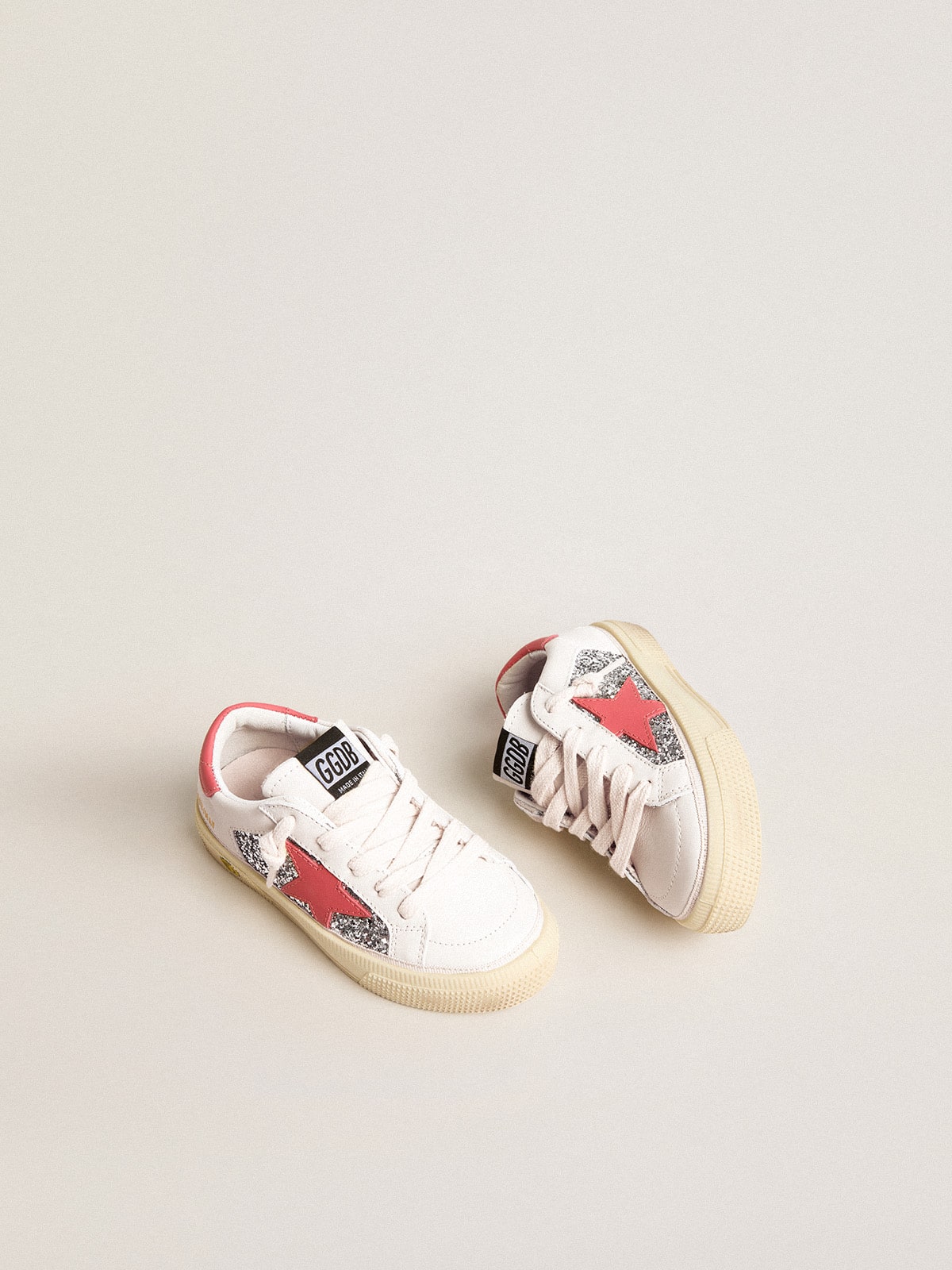 Golden Goose - Junior May with red leather star and heel tab in 